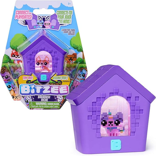 BITZEE, Doghouse Interactive Toy with 15 Puppies Inside, 3D Playroom, Great for Easter Gifts, Digital Pet Reacts to Touch