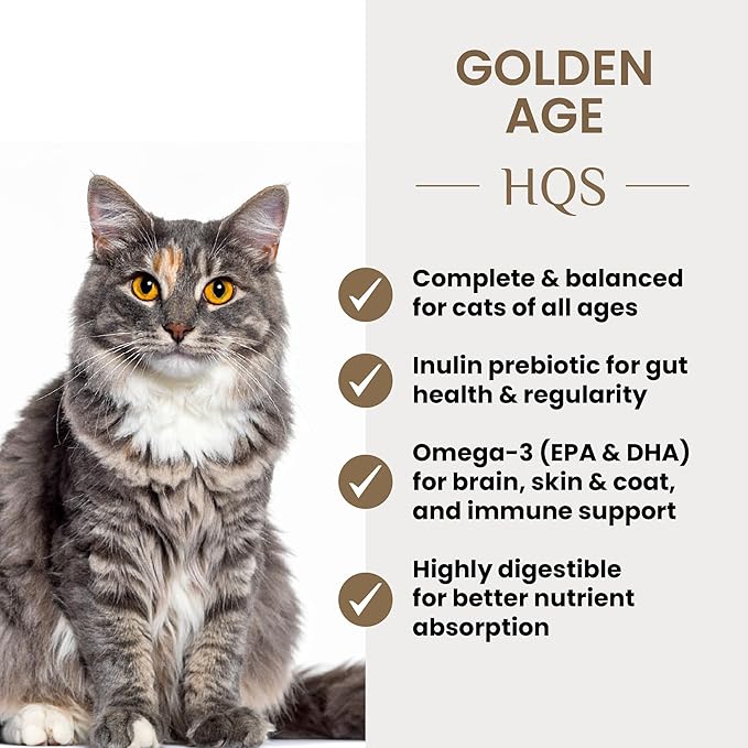 almo nature Supportive Formulas Golden Age HQS Tuna & Ocean Fish in Gravy Wet Cat Food, 1.77-oz can, case of 6