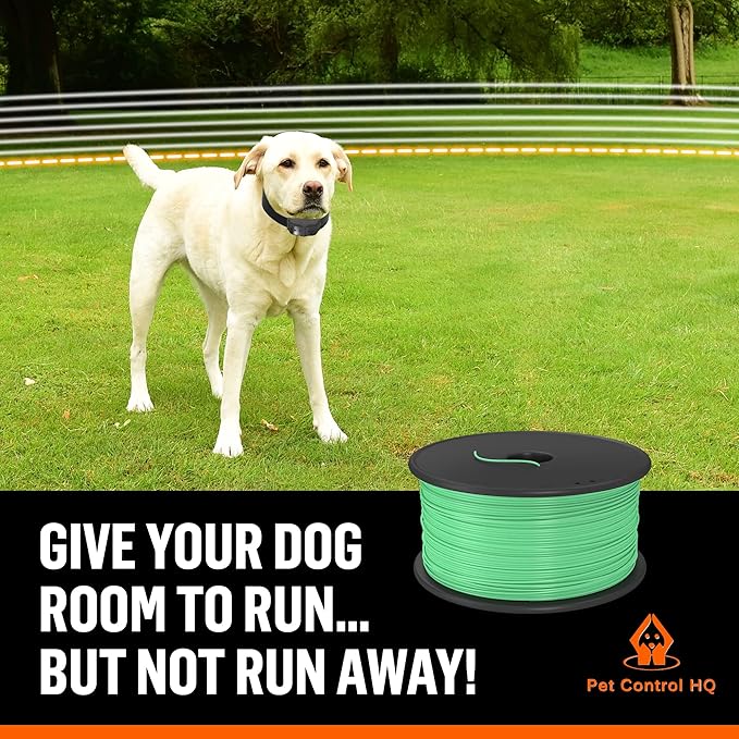 Pet Control HQ Extra Underground Dog Fence Wire Wireless Electric Fence for Dogs, 984ft, 20AWG, Electric Dog Fence Wire for Dog Containment System In-Ground Pet Boundary Wire