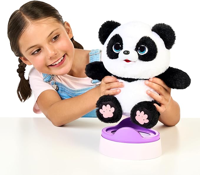 Little Live Pets My Baby Talking Panda ChuChu, Cuddly Panda Toy Plush with 50+ Sounds, Potty Dance, Kick, Feed, Kids Interactive Animal Toys Ages 4+
