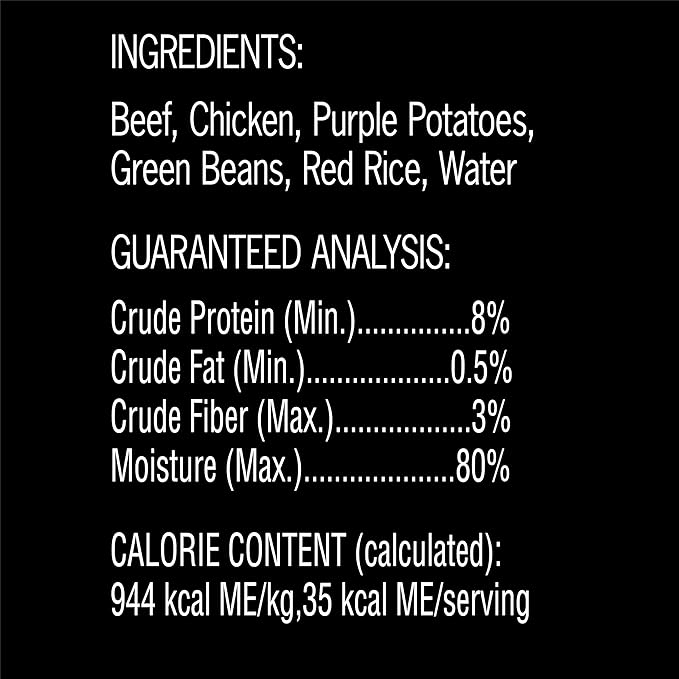 CESAR SIMPLY CRAFTED Adult Soft Wet Dog Food Meal Topper Beef, Chicken, Purple Potatoes, Green Beans & Red Rice, (10) 1.3 oz. Tubs