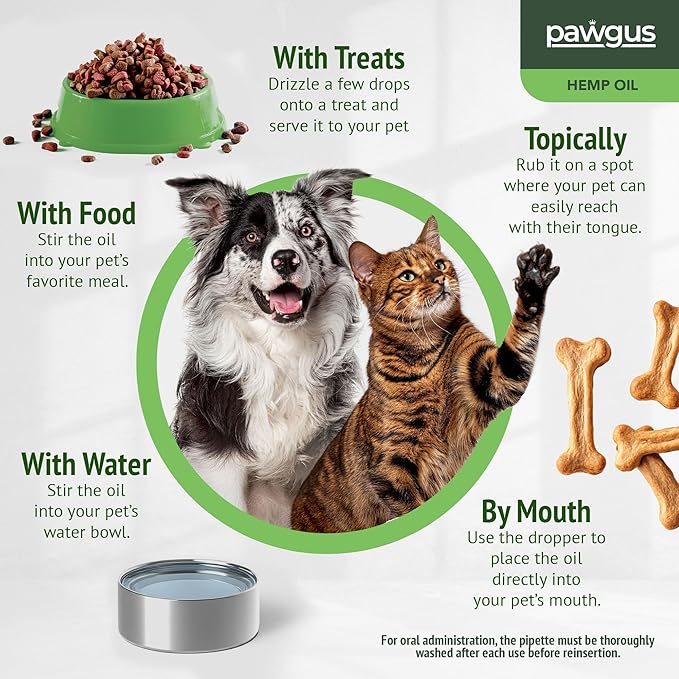 Hemp Оil for Dogs Cats%100 Organic Advanced Calming Supplement, Helps Pets with Аnxiеty, Hyperactivity, Strеss, Аrthritis - Sеizures, Pain Relief - Skin Care - Storms, Fireworks - Canine