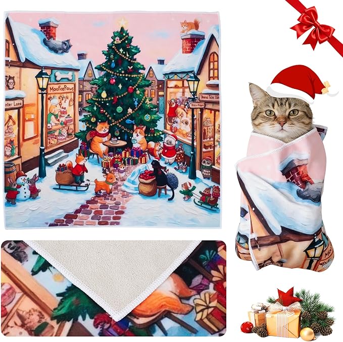 Purrfect Peace Cat Swaddle Wrap – 27.6" Professional Calming Restraint Bag for Grooming, Nail Trimming & Medicine - Adjustable Cat Restraint for Grooming, Nail Clipping & Vet Visits