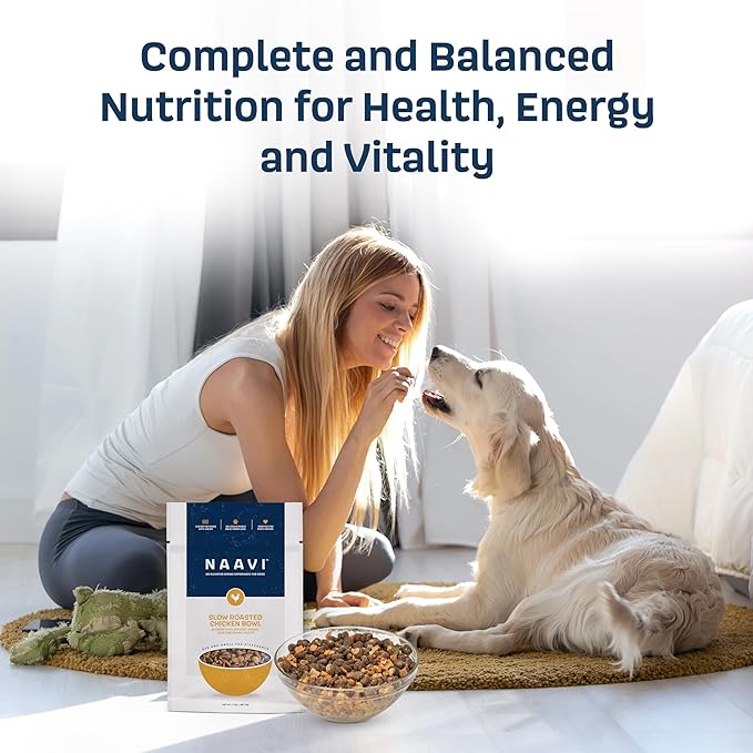 Natural Dog Food - Slow-Roasted Chicken Bowl with Ancient Grains, Vegetables & Fruits - Ideal Wet/Dry Meal or Premium Dog Food Toppers for Picky Eaters (6 oz)