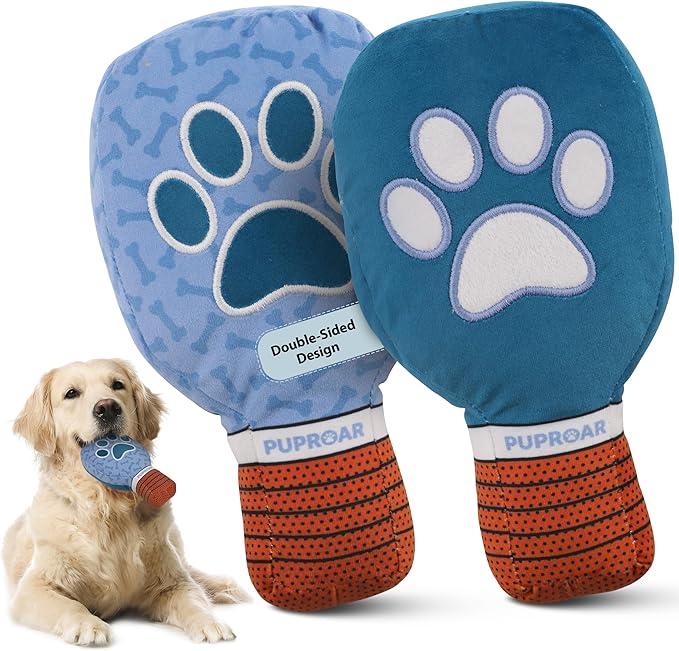 Pickleball Dog Toy – Valentines Day& Birthday Dog Toy Present & Pickleball Gift, Plush Pickle Ball Paddle with Interactive Squeaker & Crinkle, Funny Puppy Gift