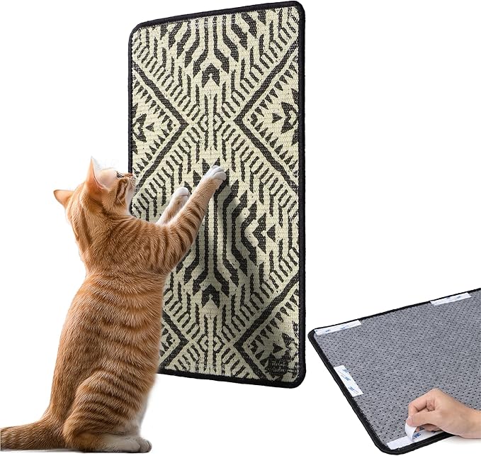 The Cat Ladies Scratching Poster - Wall Scratcher Pads - Scratch Mat Art Print for Indoor Cats - Furniture, Couch, and Carpet Protector - Wall Mounted or Floor Sisal Scratchers