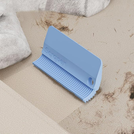 Cat Grooming Brush Silicone Dog Hair Remover Tool Double-Sided Pet Comb for Cat Dog Rabbit (Blue, One Size)