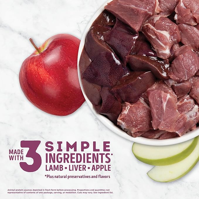 ACANA Singles Grain Free Dog Treats Limited Ingredients & Freeze-Dried Lamb & Apple Recipe 3.25oz Bag