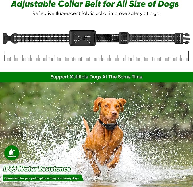 Wireless Dog Fence, 2025 Electric Fence for 2 Dogs Shocks Training Collar Remote 2-in-1,Wireless Pet Containment System with Adjustable Vibration & Shock Training Collar for All Dogs