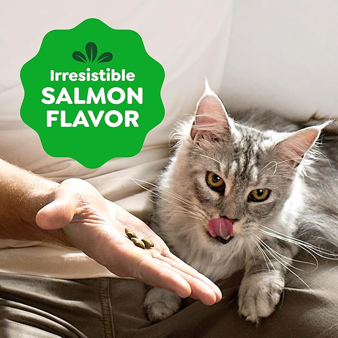 Greenies Cat Treats, Feline Smartbites, Skin & Fur Health, Crunchy and Soft Cat Treats, Salmon Flavor, 4.6 oz. Pack