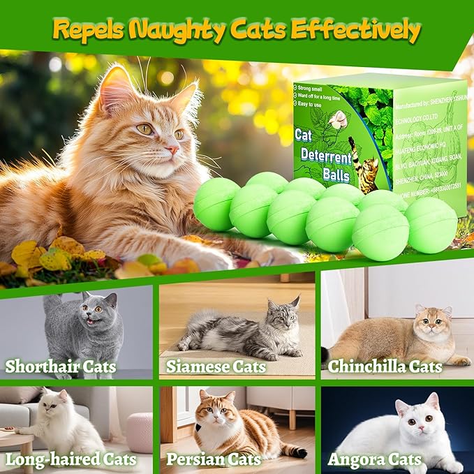 Mimo Style Cat Deterrent Outdoor,Natural Peppermint Oil Cat Deterrent Outdoor Indoor,Keep Cats Out of Yard Permanently,Keep Cats Off Lawn,Garden,Furniture,Mulch & Flower,Keep Cats Away(Light Green)