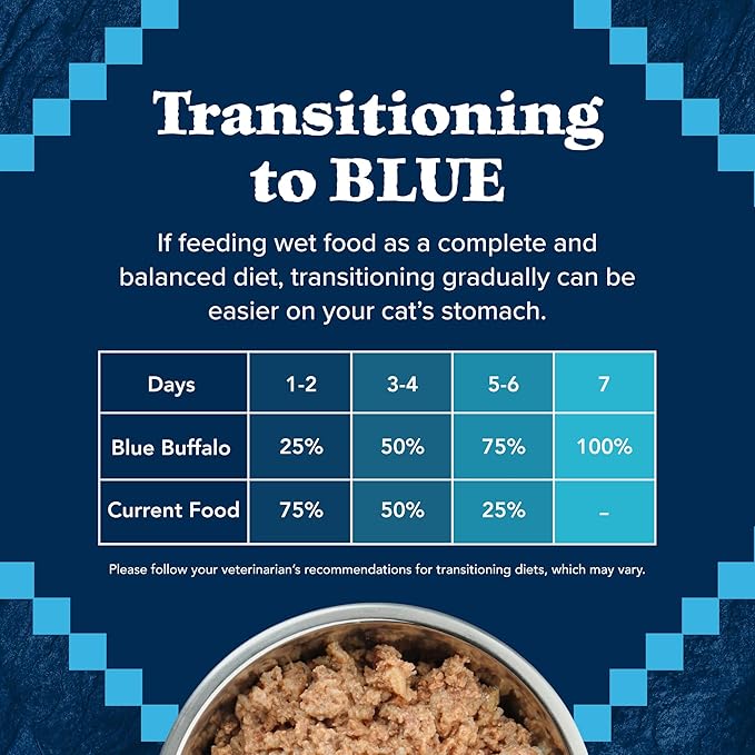 Blue Buffalo Wilderness High-Protein Grain-Free Wet Food for Adult Cats 7+,Chicken Recipe,5.5-oz.,24-Count,(Pack of 24)