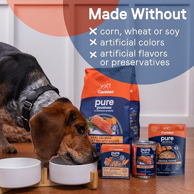 Canidae Pure Protein Topper Wet Dog Food - Wild-Caught Salmon Recipe in Gravy, 3 oz. (Case of 12)
