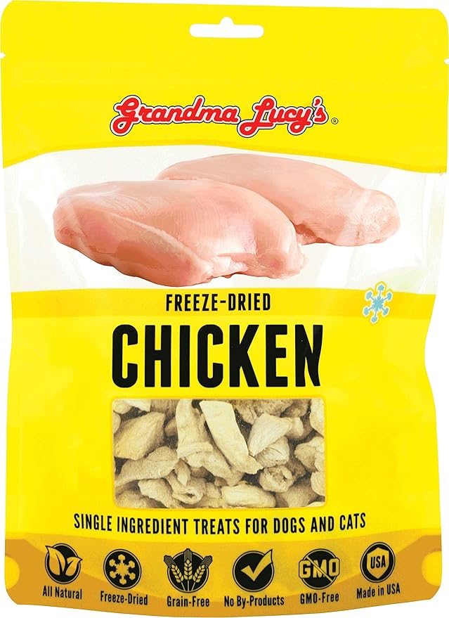 Grandma Lucy's - Singles Chicken Pet Treats – 3.5Oz, yellow, 4 Ounce (Pack of 1)
