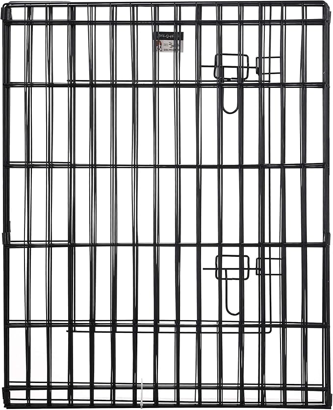 Dog Playpen - Foldable Metal Exercise Puppy Play Pen with 8 24x30in Panels - Indoor/Outdoor Pen with Door for Dogs, Cats or Small Animals by PETMAKER