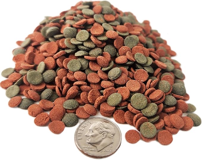 Aquatic Foods Inc. 8mm - 1/3" Brine Shrimp/Red Algae Color Enhancing & Spirulina/Green Algae Sinking Wafer Mix for Shrimp, Snails, Plecos, Catfish, All Tropical Fish...WL…1-lb Foil Pouch Bag