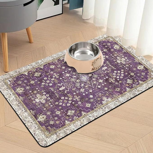 Pet Food Mats for Floor, Absorbent Dog Mat for Food and Water Dispenser Mat, Dog Food Mat Quick Dry Cat Food Mat Pet Supplies