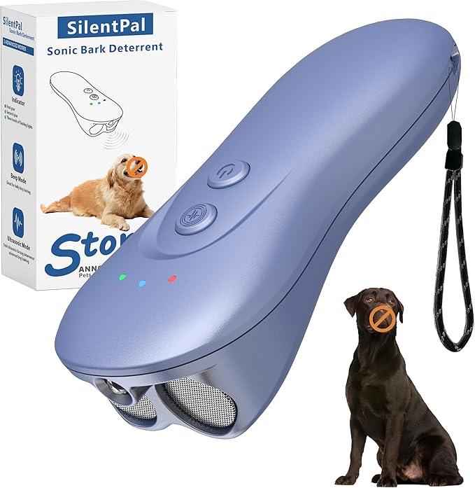 Dog Bark Deterrent Device,Anti-Barking Device,Up to 15Ft Long Range & Rechargeable Bark Control,Stop Barking Dog Devices,Safe for Dogs Training,Indoor & Outdoor(Purple)