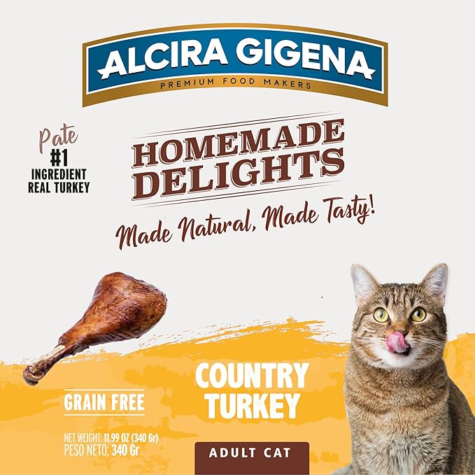 Wet Cat Food, Country Turkey Recipe in Gravy - Complete & Balanced Adult Cat Meal, Rich Flavor and Smooth Texture - 11.99 oz Cans (Pack of 12)