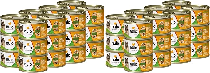 Nulo Chicken & Duck Grain-Free Shredded Wet Canned Cat Food,3 Ounce,(Pack of 48)