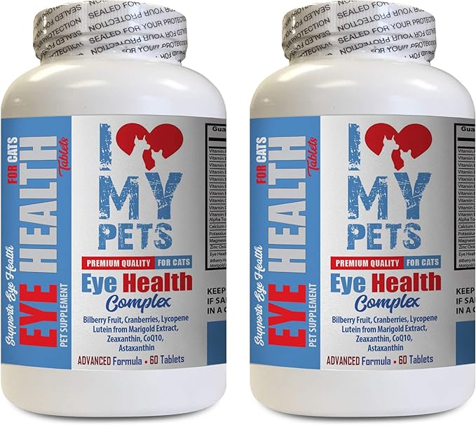 I LOVE MY PETS LLC Cats Eye Health - CAT Eye Health Complex - Premium Benefits - Real Support - cat Vitamin b Complex - 2 Bottles (120 Treats)