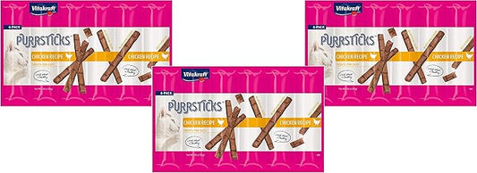 Vitakraft 18 Pack of Chicken Purrsticks Cat Treats
