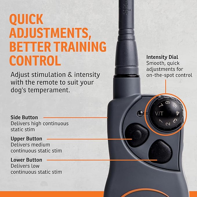 SportDOG SportHunter 1225X Remote Trainer - Rugged Dog Training Gear - Long-Range Signal Unit - Adjustable Training Collar - Quick-Charge Collar - 3/4 Mile Range