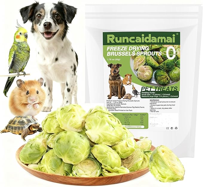 Natural Freeze-Dried Vegetable for Pets – Single Ingredient, Nutrient-Rich, Low-Calorie, Pure & Simple Digestive Crunchy Bites Snack for Dogs, Rabbits, Birds, Turtles & Guinea Pigs