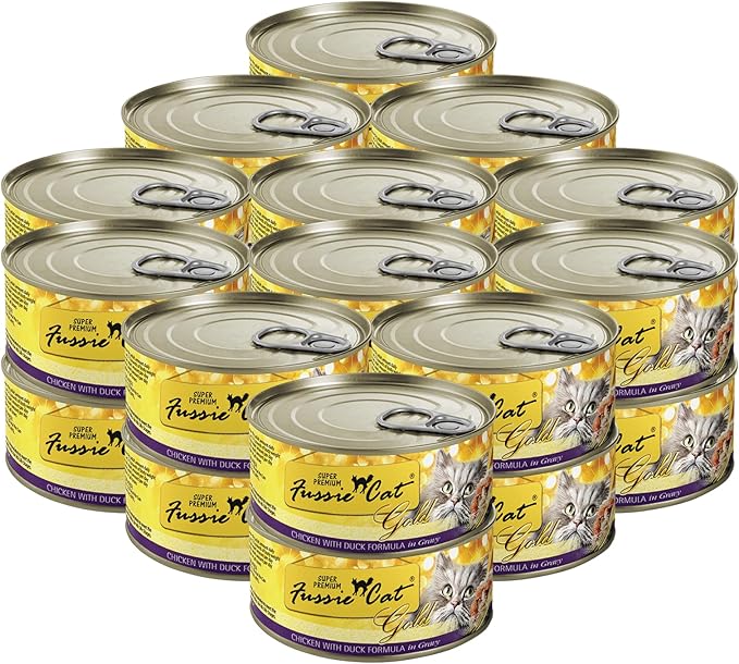 Fussie Cat Super Premium Chicken & Duck Formula in Gravy Grain-Free Wet Cat Food 2.82oz, case of 24