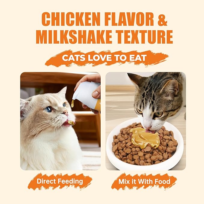 Just Try 3.38 Fl Oz Fish Oil Paste Salmon Oil & Cat Vitamins for Indoor Cats, Omega-3 Supports Skin & Coat Health, Chicken Flavor