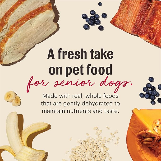 The Honest Kitchen Human Grade Wholemade Whole Grain Chicken, Oat & Salmon Dehydrated Senior Dog Food, 7lb Bag (Makes 28lbs)