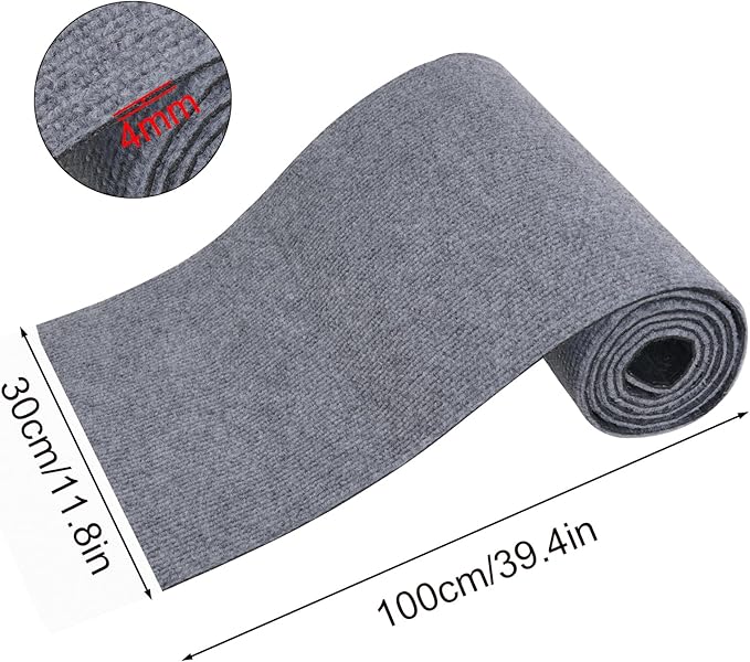 baotongle Cat Scratching Post Carpet Covered Self-Adhesive Cat Tree Shelves Replacement Parts Mat Cat Scratcher for Cat Tree Shelf Shelves Couch Furniture DIY Protector(Light Grey, 11.8x40inches)
