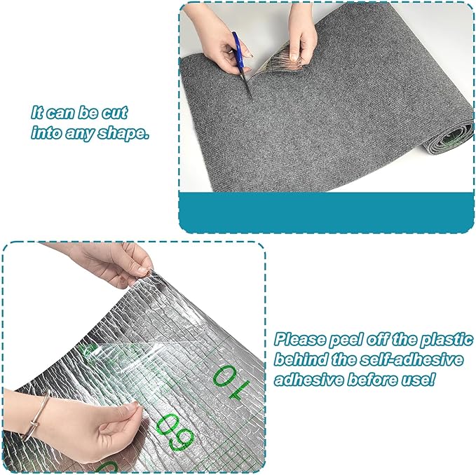 Trimmable Cat Scratching Post Carpet Covered 78.7”x15.8” Self-Adhesive Cat Tree Shelves Replacement Parts Mat Cat Scratcher for Cat Tree Shelf Shelves Steps Couch Furniture DIY Protector