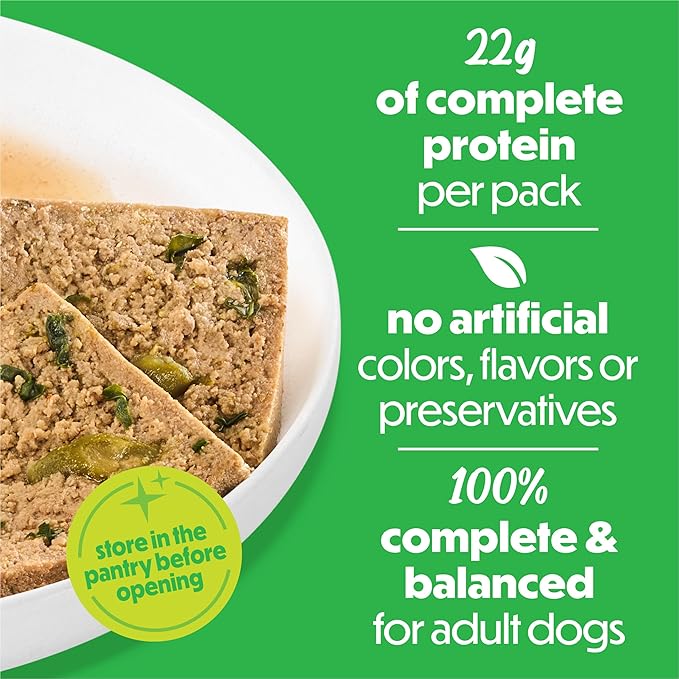 Purina Beneful Freshly Prepared Classics with Salmon, Green Beans and Spinach Pate Dog Food - 9.5 oz Carton (Pack of 6)