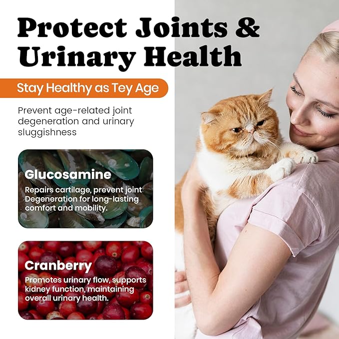 Cat Multivitamin Treats with L-Lysine & Taurine – Daily Nutritional Chews with 12 Vitamins & 5 Minerals for Indoor & Senior Cats – Crunchy, Creamy Bites – 450 Count