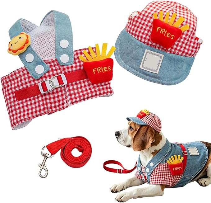 Genérico Dog Vest Harness – Adjustable and Breathable, Vest Harness with Training Leash for Dogs – for Puppy Running Outdoors Shopping Daily Walks and Outdoor Activities