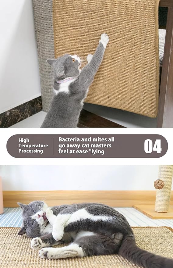 Interactive Cat Scratching Toy - Natural Sisal Activity Mat for Kittens, Engaging Claw Exercise Play Pad, Entertaining Scratch Training Board for Indoor Cats