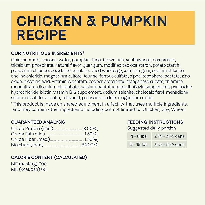 Canidae Balanced Bowl Wet Cat Food, Chicken & Pumpkin Recipe, 3 oz. (Case of 24)