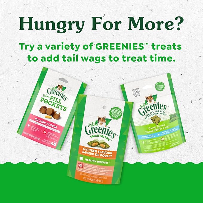 Greenies Feline Smartbites, Cat Treats Healthy Recipe, Indoor Cat Treats, Chicken Flavor, 2.1 oz. Pack