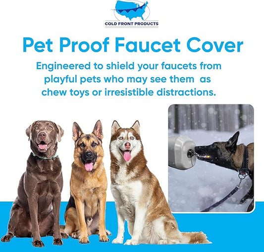 Cold Front Product Metal Faucet Cover - Pet Proof Outdoor Faucet Covers - Hose Bib Covers - Water Spigot Protector - Durable Outdoor Spigot Protection - 5.5" x 6.5" x 5.0" (Pack of 2, Gray)