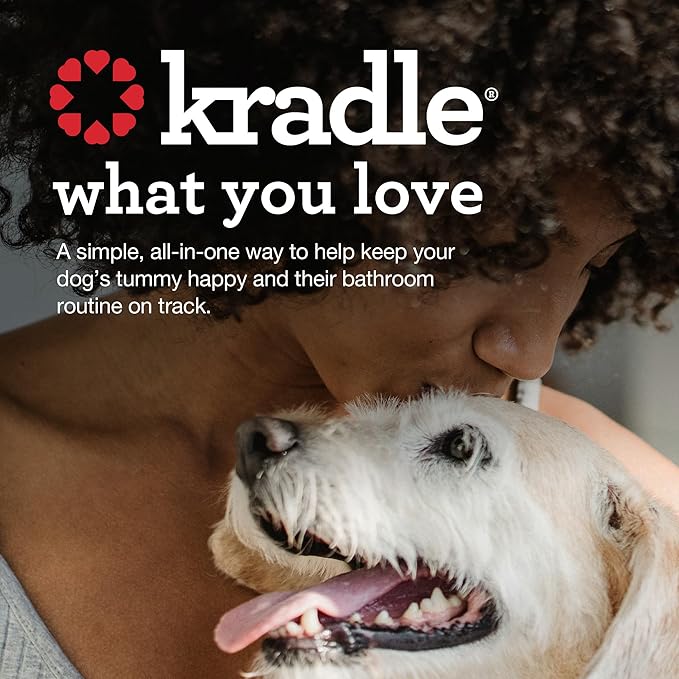 Kradle Probiotic Chews for Dogs - 3-in-1 with Prebiotic Postbiotic Digestive Support - Support Gut Health for Dogs with Occasional Diarrhea Salmon Flavor - 90 Chews
