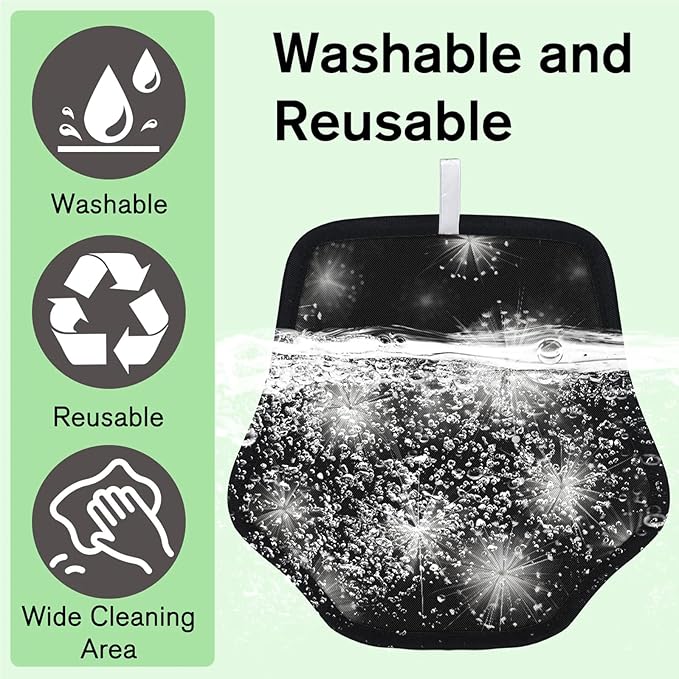 Reusable Pet Hair Removal Glove Dancing Dandelions Magic Brush for Cat & Dog Hair Remover for Car, Sofa, Bedding, Clothes - 9x9 Mitt Washable