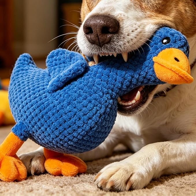 Interactive Dog Toys,Squeaky Duck Interactive Pet Supplies - Dog Teething Toys with Squeaker - for Puppies and Small Large Breeds Indoor Outdoor