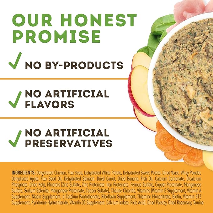 Only Natural Pet MaxBlends Grain Free Chicken Recipe Dehydrated Dog Food Formula - High Protein Homemade Stew, Nutrient-Dense Meal for Canine Health - Chicken RecipeFlavor - 2 lb Bag (Makes 8 lbs)
