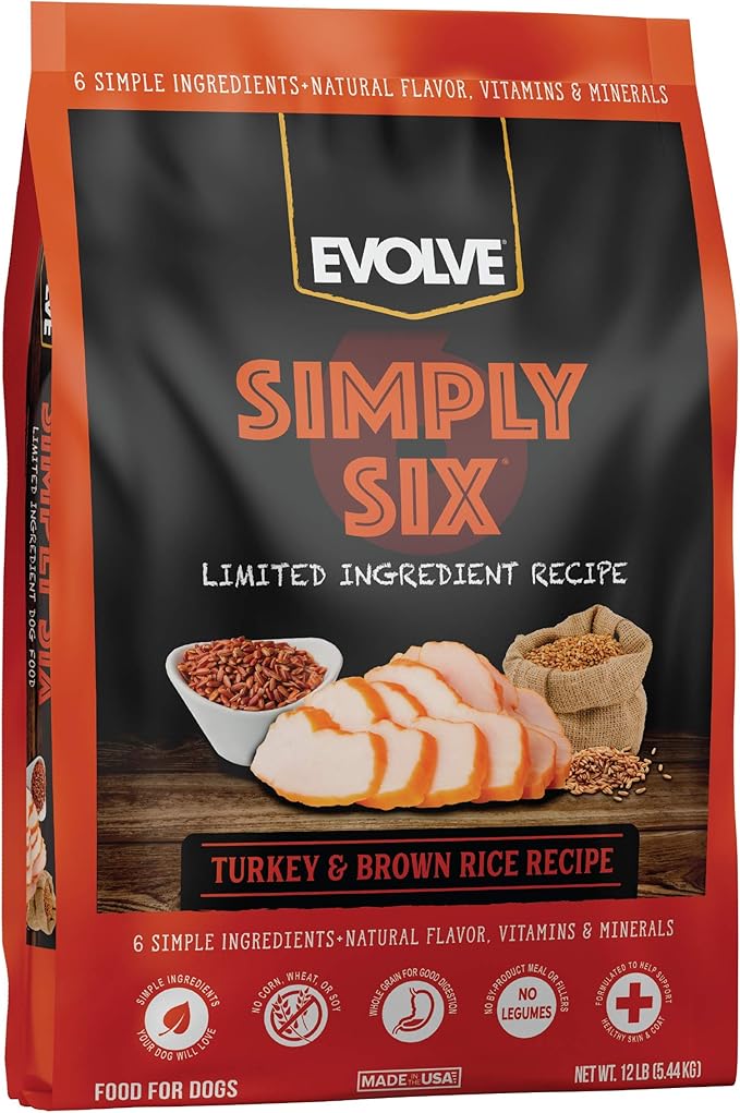 Evolve Simply Six Turkey Meal, Brown Rice and Pea Recipe