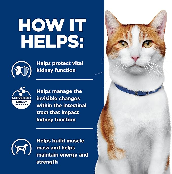 Hill's Prescription Diet k/d Early Support Kidney Care Chicken, Vegetable & Rice Stew Canned Cat Food, Veterinary Diet, 2.9 oz., 24-Pack Wet Food