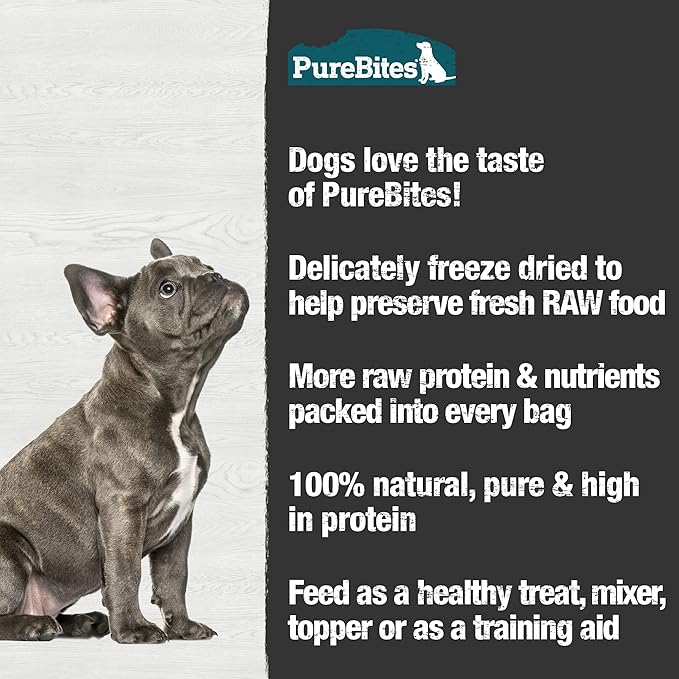 PureBites Beef & Cheese Freeze Dried Dog Treats, 2 Ingredients, Made in USA, 8.8oz