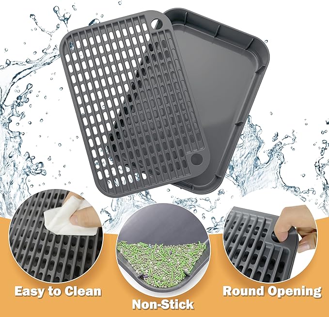 Cat Ramp for S7 Pro Self-Cleaning Litter Box – Elevated Litter Trapping Step Stool with Filter Function, Non-Slip Accessibility Ramp for Small & Senior Cats (11.8"x7.8"x3.6")