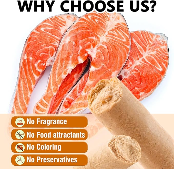 75g/2.65oz Dehydrated Salmon Sticks for Dog,Natural Salmon and Carrots,Easy to Digest and High Protein,for Daily Dog Training and Dental Healthy