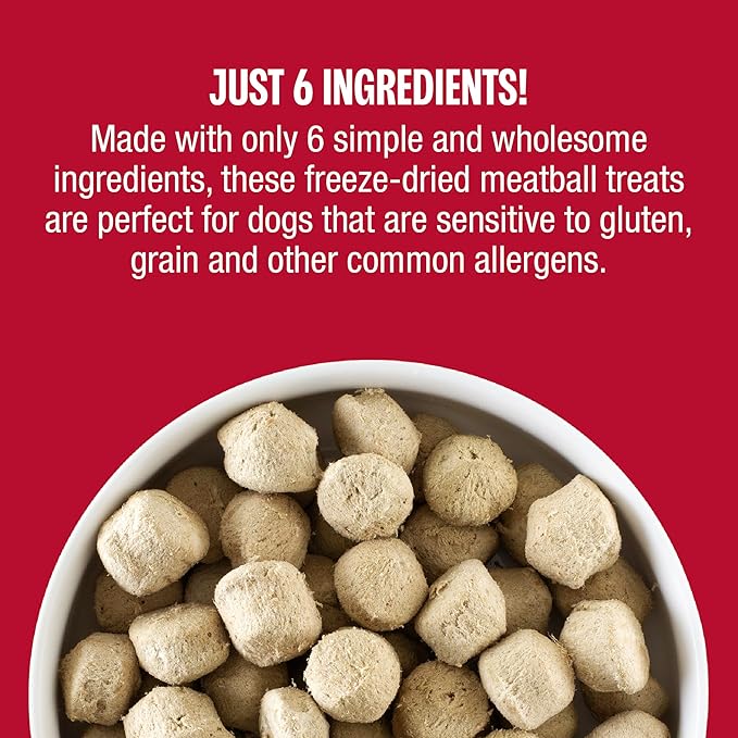 Muenster Freeze Dried Beef Meatball Dog Treats 4 oz - Grain Free, Made in USA
